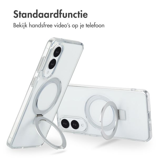 Accezz Ring Stand Backcover met MagSafe Samsung Galaxy S25 Edge - Transparant