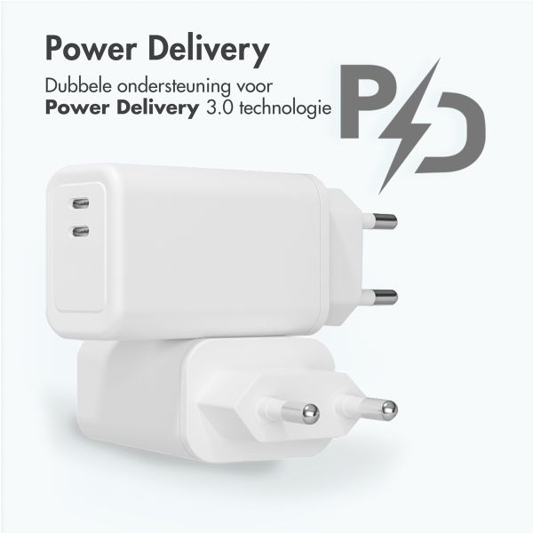 imoshion Wall Charger 35 Watt | Met 2 USB-C poorten - Wit