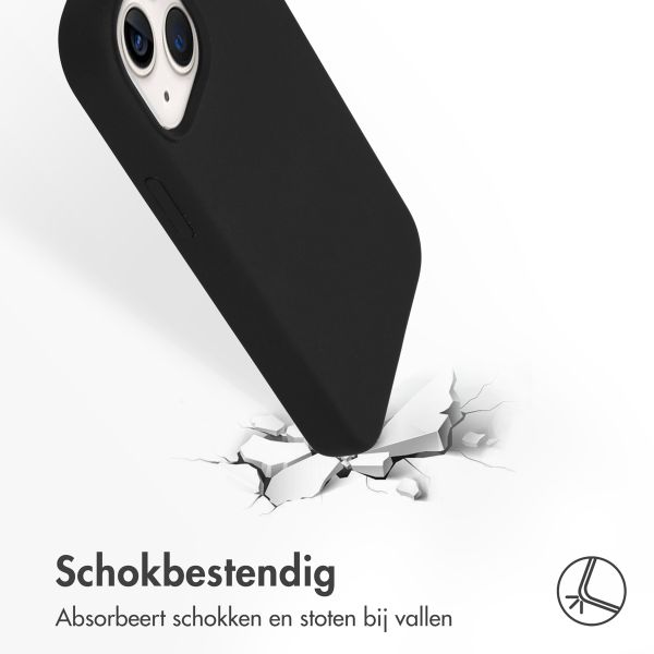 Accezz Liquid Silicone Backcover met MagSafe Apple iPhone 13 Mini - Zwart