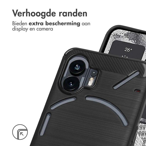 imoshion Brushed Backcover Nothing Phone (2a) / (2a) Plus - Zwart
