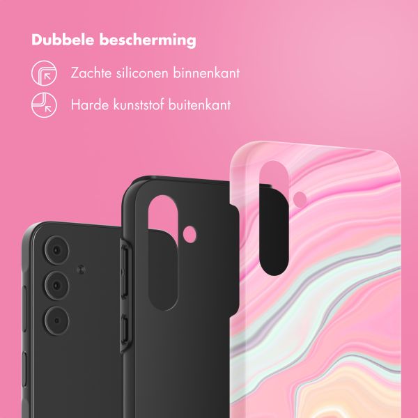Selencia Vivid Tough Backcover Samsung Galaxy A55 - Pastel Lipstick Marble
