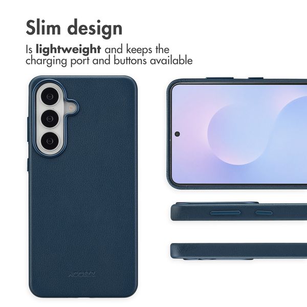 Accezz Leather Back Cover with MagSafe Samsung Galaxy S26 Plus - Nightfall Blue