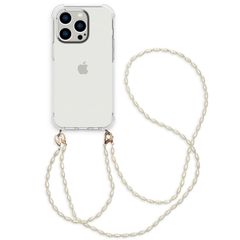 imoshion Backcover met koord + armband - Parels Apple iPhone 14 Pro - Transparant