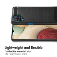 imoshion Brushed Backcover Samsung Galaxy A12 - Zwart