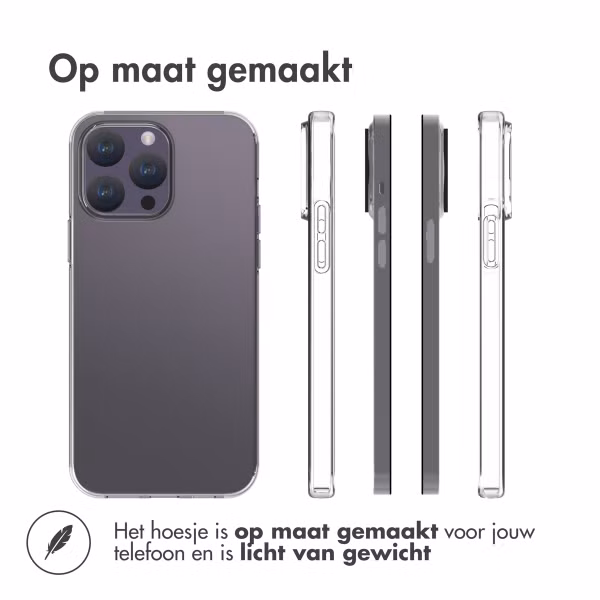 Accezz Clear Backcover Apple iPhone 15 Pro Max - Transparant