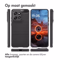 imoshion Brushed Backcover Motorola Thinkphone 25 / Motorola Edge 50 Neo / Edge 60 Neo - Zwart