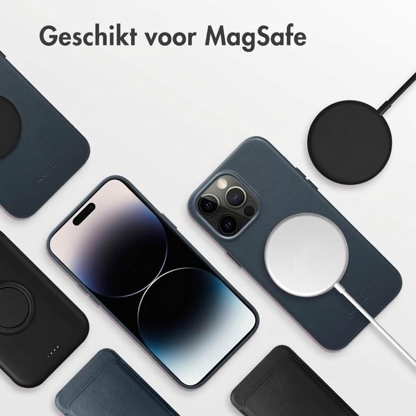 Accezz MagSafe Leather Backcover Apple iPhone 14 Pro Max - Nightfall Blue