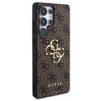 Guess 4G Metal Logo Backcover Samsung Galaxy S25 Ultra - Bruin
