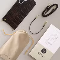 Selencia Nova Croco Telefoonhoes met Koord en Pashouder Samsung Galaxy A36 - Choco Brown