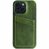 Wachikopa Full Wrap C.C. Backcover met 2 pashouders iPhone 15 - Forest Green