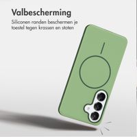 imoshion Color Backcover met Thin MagSafe Ring Samsung Galaxy S25 / S24 - Donkergroen