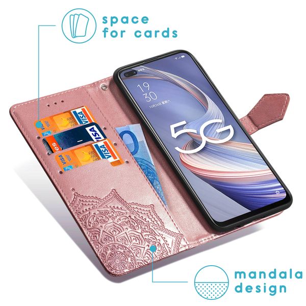 imoshion Mandala Bookcase Oppo Reno4 Z 5G - Rosé Goud