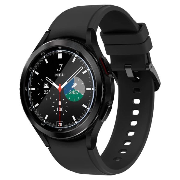 Spigen EZ FIT Glas.tR Screenprotector met applicator Samsung Galaxy Watch 4 Classic - 42 mm - Transparant