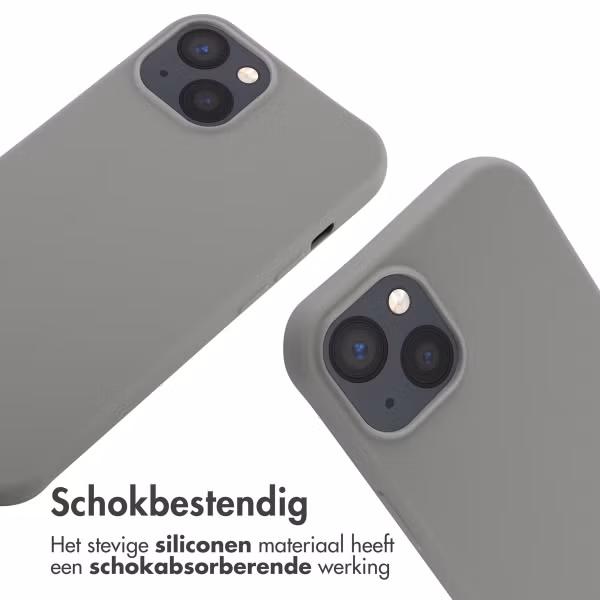 imoshion Siliconen hoesje met koord Apple iPhone 13 - Lichtgrijs