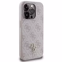 Guess 4G Metal Logo Backcover MagSafe Apple iPhone 15 Pro Max - Roze