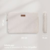 Selencia Teddy Laptop hoes 13-14 inch - Laptopsleeve - Latte