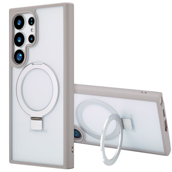 Accezz Ring Stand Backcover met MagSafe Samsung Galaxy S24 Ultra - Grey