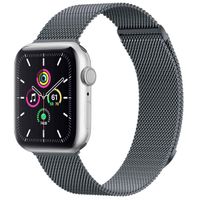 imoshion Milanees magnetisch bandje Apple Watch Series 1 t/m 9 / SE (38/40/41 mm) | Series 10 (42 mm) - Maat M - Grijs