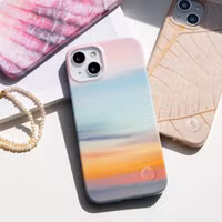 Selencia Aurora Fashion Backcover Apple iPhone 15 Pro Max - Duurzaam hoesje - 100% gerecycled - Sky Sunset Multicolor