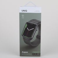 Uniq Aspen Braided bandje Apple Watch Series 1 t/m 9 / SE (38/40/41 mm) | Series 10 / 11 (42 mm) - Cypress Green