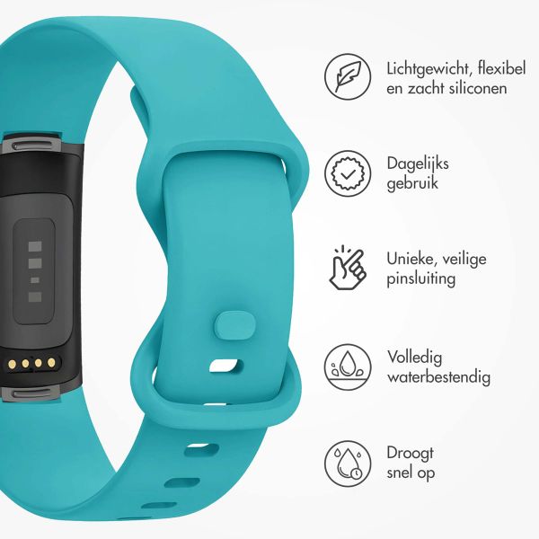 imoshion Siliconen bandje Fitbit Charge 5 / 6 - S - Turquoise
