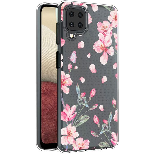 imoshion Design hoesje Samsung Galaxy A12 - Bloem - Roze