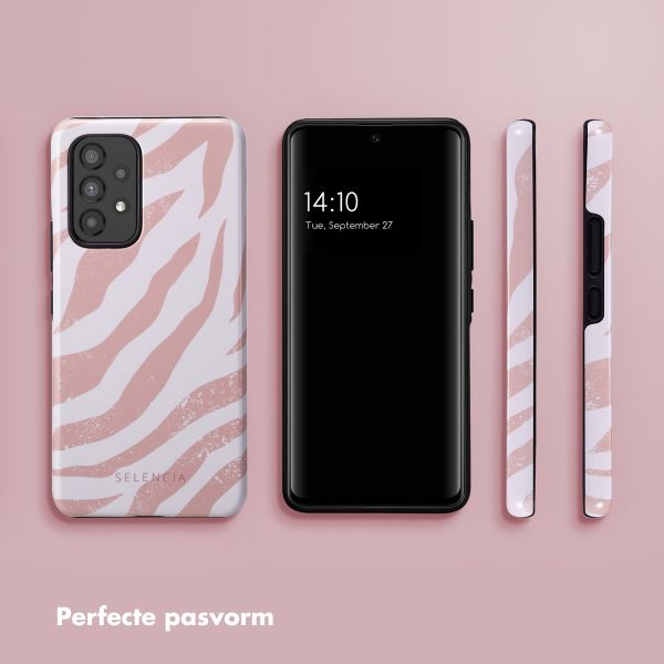 Selencia Vivid Backcover Samsung Galaxy A53 - Colorful Zebra Old Pink