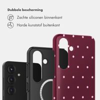 Selencia Vivid Backcover met MagSafe Samsung Galaxy S25 - Happy Dots Burgundy