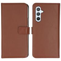 Selencia Echt Leren Bookcase Samsung Galaxy A54 (5G) - Lichtbruin