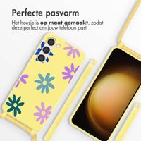 imoshion Siliconen design hoesje met koord Samsung Galaxy S23 - Yellow Flower Distance