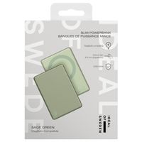 iDeal of Sweden Slim MagSafe Powerbank 5.000 mAh - Draadloze powerbank - Sage Green
