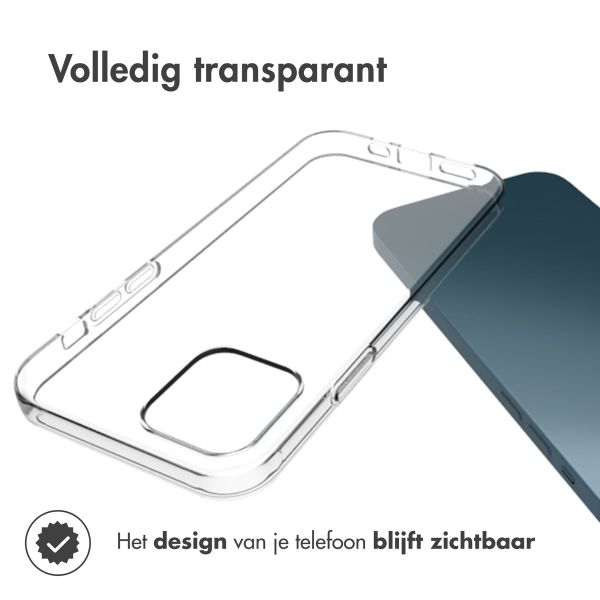 Accezz Clear Backcover Apple iPhone 12 Pro Max - Transparant