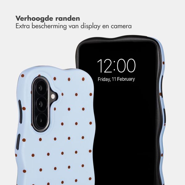 Selencia Vivid Wavy Backcover met MagSafe Samsung Galaxy A57 (5G) - Happy Dots Digital Sky