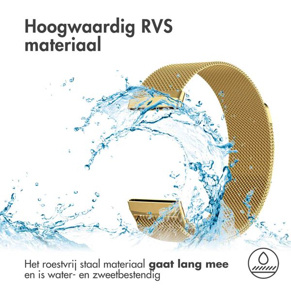 imoshion Milanees magnetisch bandje Fitbit Versa 3 - Maat M - Goud