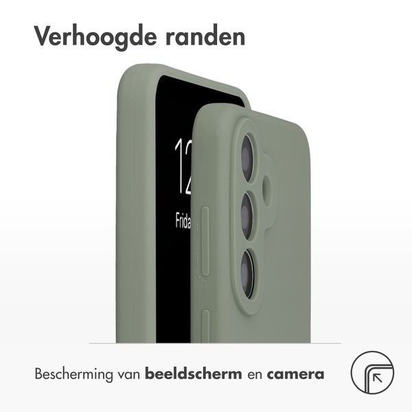 Accezz Liquid Silicone Backcover met MagSafe Samsung Galaxy S26 FE - Cooper Green