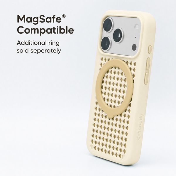 Callbuddy Hoesje met Strap Apple iPhone 17 Pro - Sand Glow