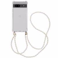 imoshion Backcover met koord + armband - Parels Google Pixel 7a - Transparant