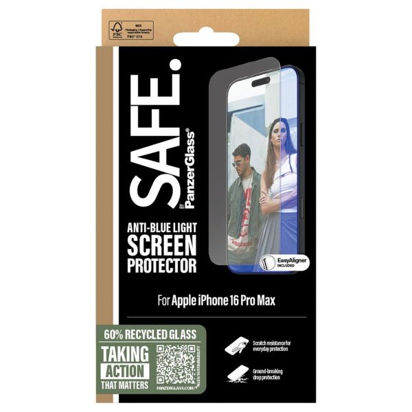 SAFE by PanzerGlass ﻿EyeScreenprotector Ultra Wide Fit met applicator iPhone 16 Pro Max