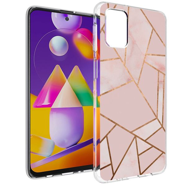 imoshion Design hoesje Samsung Galaxy M31s - Grafisch Koper / Roze