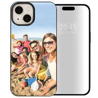 Ontwerp je eigen Apple iPhone 15 hardcase hoesje - Zwart