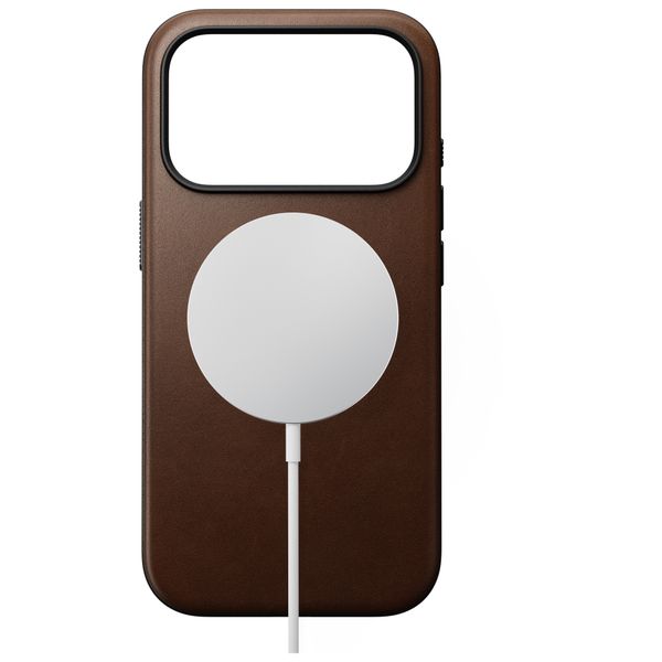 Nomad Modern Leather Case met MagSafe Apple iPhone 18 Pro / 17 Pro - Brown