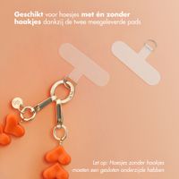 Selencia Transparent Case with Hooks + Lova Wrist Strap Apple iPhone 17e / 16e - Orange