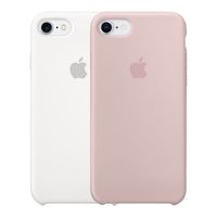Apple 2 Pack Silicone Backcover iPhone SE (2022 / 2020) 8 / 7 - Pink Sand & White