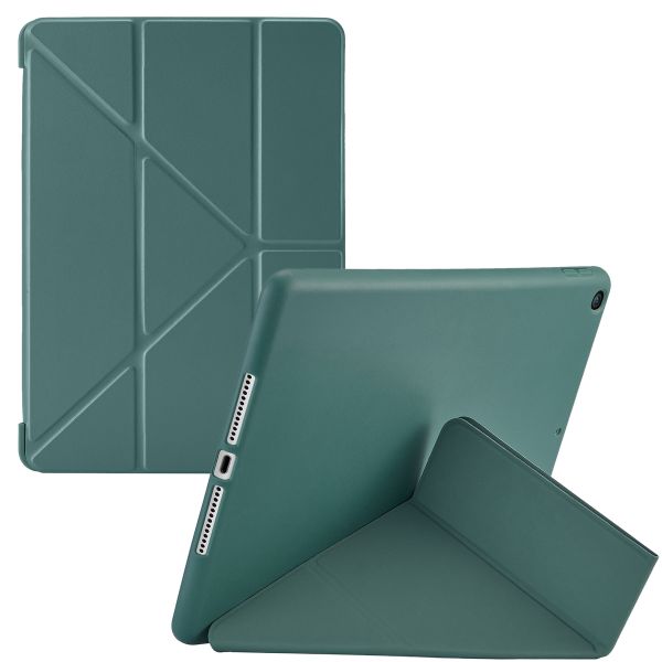 imoshion Origami Bookcase iPad 9 (2021) 10.2 inch / iPad 8 (2020) 10.2 inch / iPad 7 (2019) 10.2 inch - Donkergroen