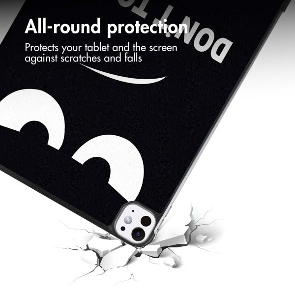 imoshion Design Trifold Case Apple iPad Pro 11 (2025) M5 / (2024) M4 - Don't touch