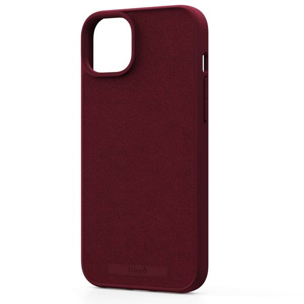 Njorð Collections Suède Comfort+ Case MagSafe iPhone 15 Plus - Red