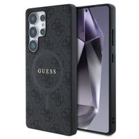 Guess Classic 4G Logo Backcover met MagSafe Samsung Galaxy S25 Ultra - Zwart