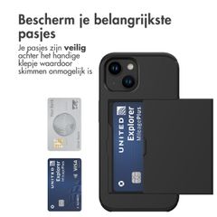 imoshion Backcover met pasjeshouder Apple iPhone 15 - Zwart