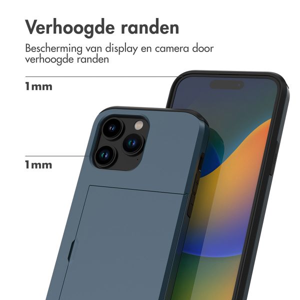 imoshion Backcover met pasjeshouder iPhone 14 Pro - Donkerblauw