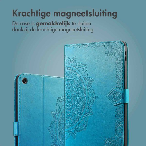 imoshion Mandala Bookcase Samsung Galaxy Tab A9 Plus - Turquoise